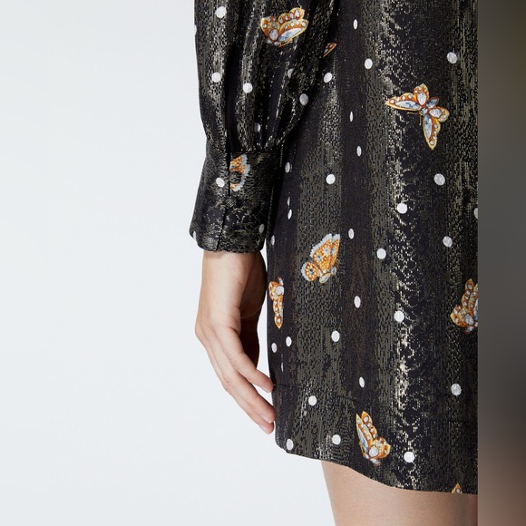 The Kooples Paris silk/metallic dress. Size 3 - I think is the same as a large. - Picture 5 of 16